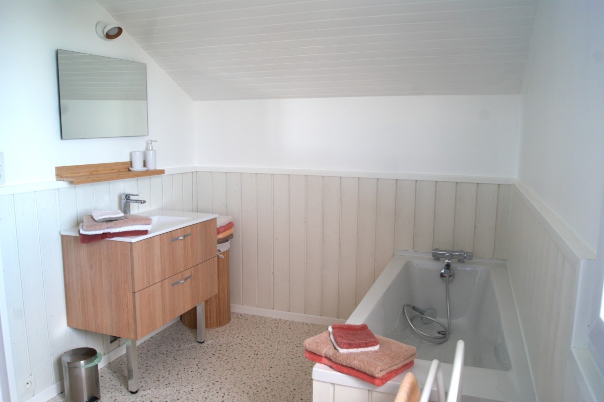 la salle de bain du 2eme coté baignoire
