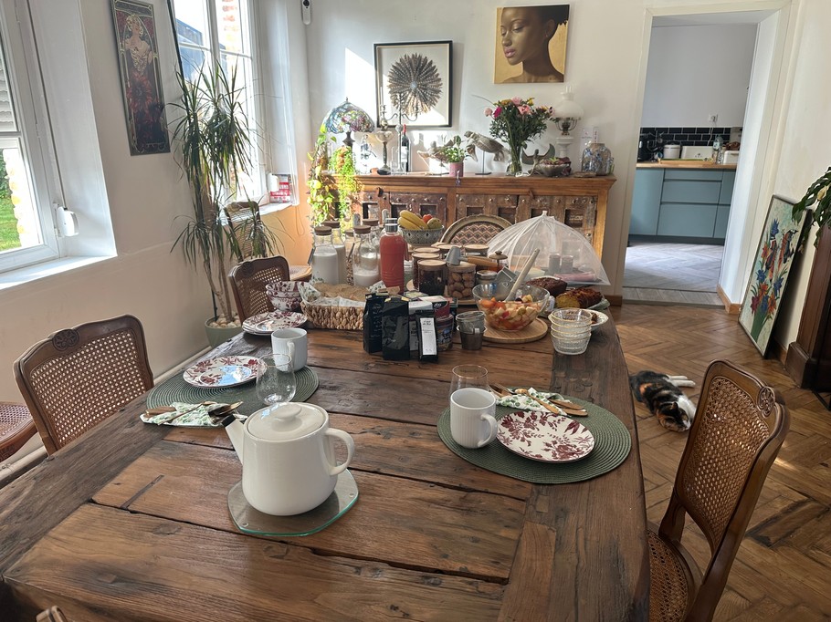 A hearty breakfast in Lapugnoy at Le Domaine de la Bergerie, Pas-de-Calais