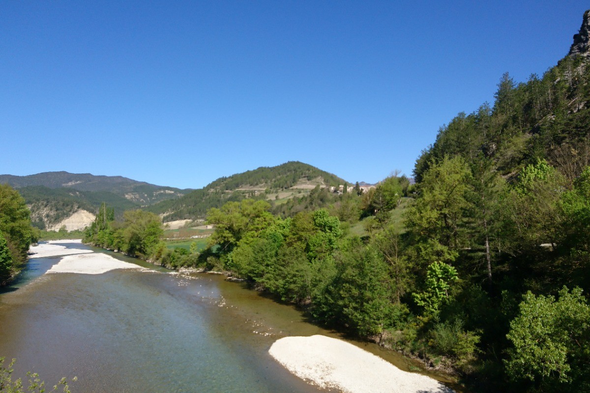 Vue de la rivière La Drôme