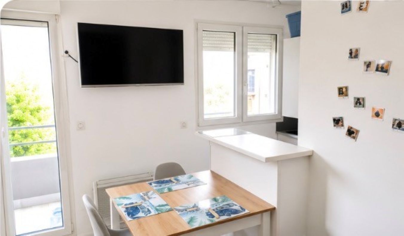 Cuisine et coin repas Mers les Bains Studio Trimaran Hauts de France