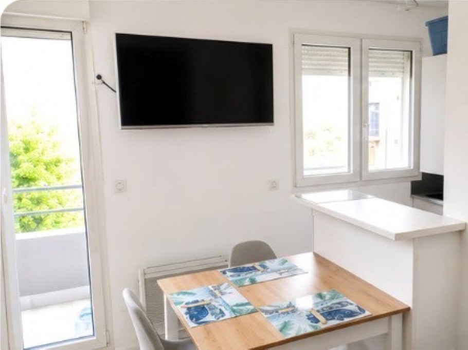 Cuisine et coin repas Mers les Bains Studio Trimaran Hauts de France