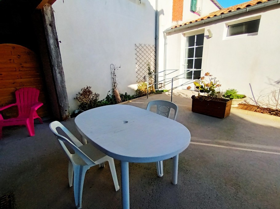 Terrace with garden furniture