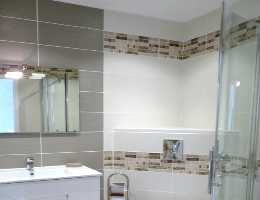 Salle d'eau avec douche et WC.
