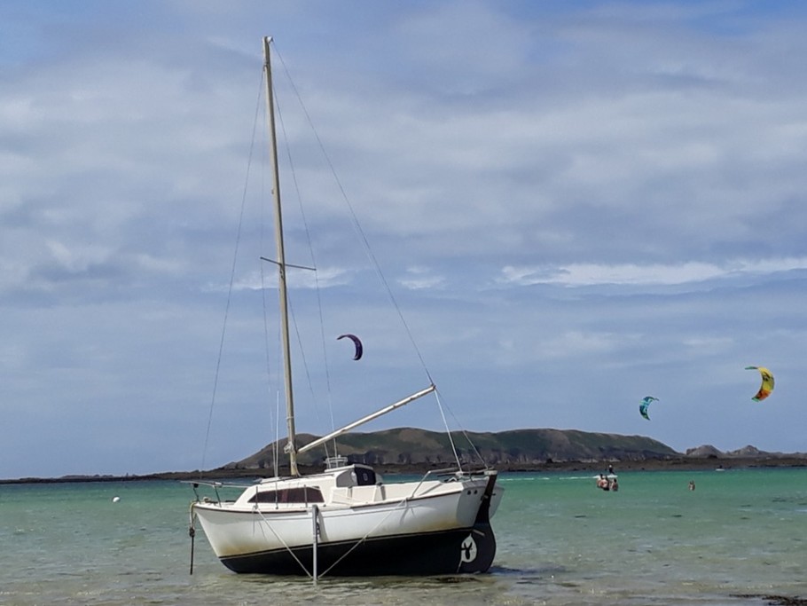 Appartement 2 pièces duplex vue mer à 50m de la plage de sable fin de Trestel, meublé de tourisme 3 étoiles, Trévou-Tréguignec, Côtes d'Armor - Bretagne - Kite surf