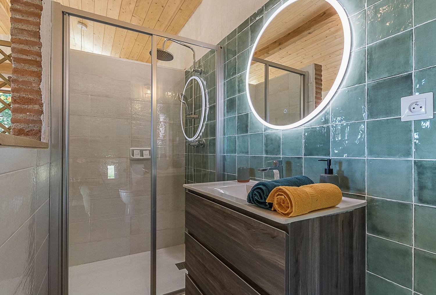 Shower room and toilet