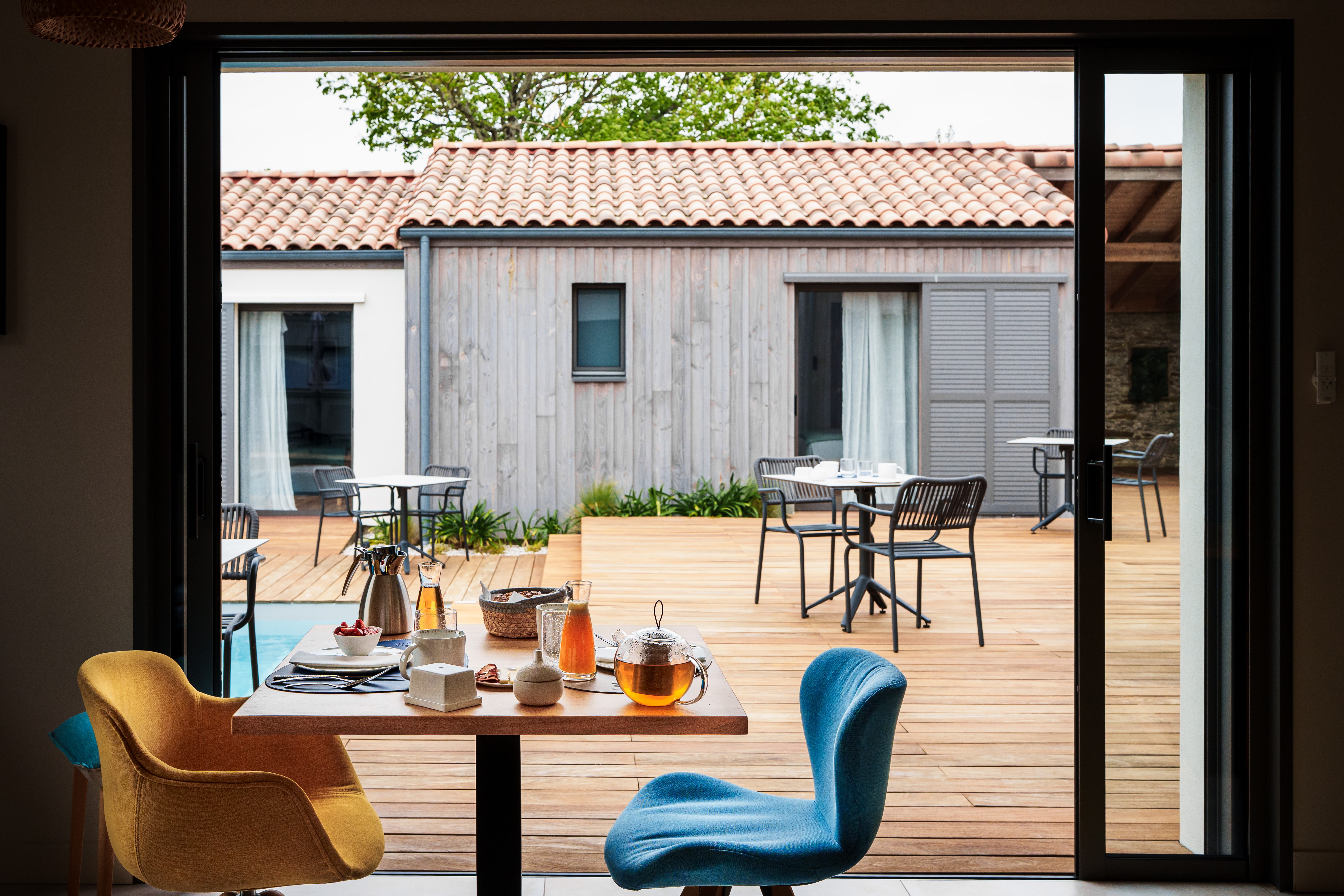 View of the terrace from breakfast