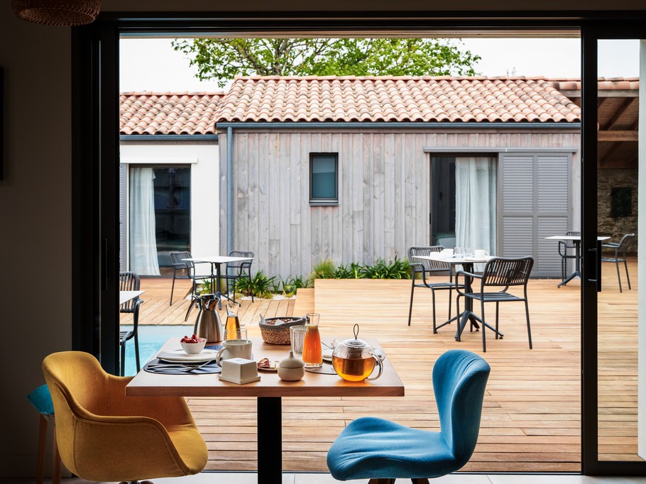 View of the terrace from breakfast