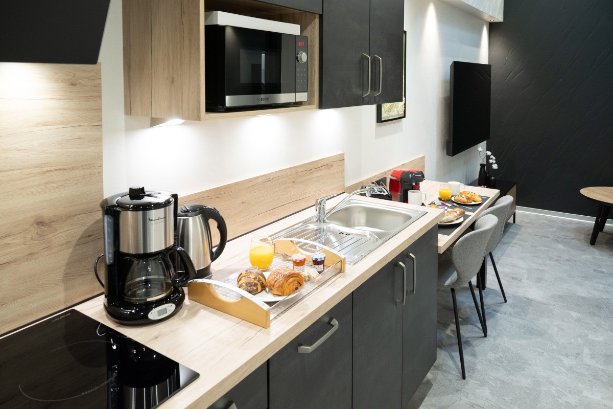 Cuisine et espace repas - Studio Le Cristal