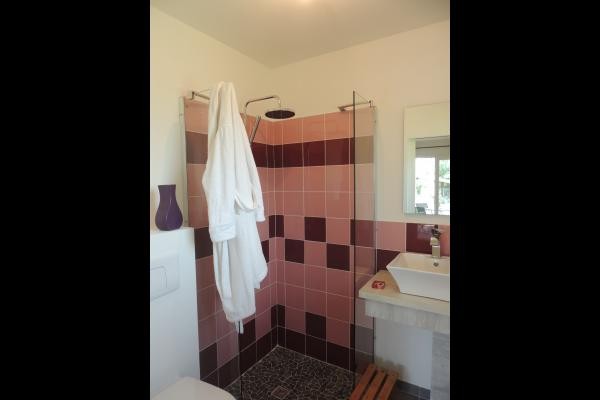 Chambres d'hôtes avec piscine dans le Parc naturel régional du Pilat - Salle d'eau de la  Chambre Raisin