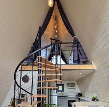 Séjour et cuisine - Chalet Ecureuil