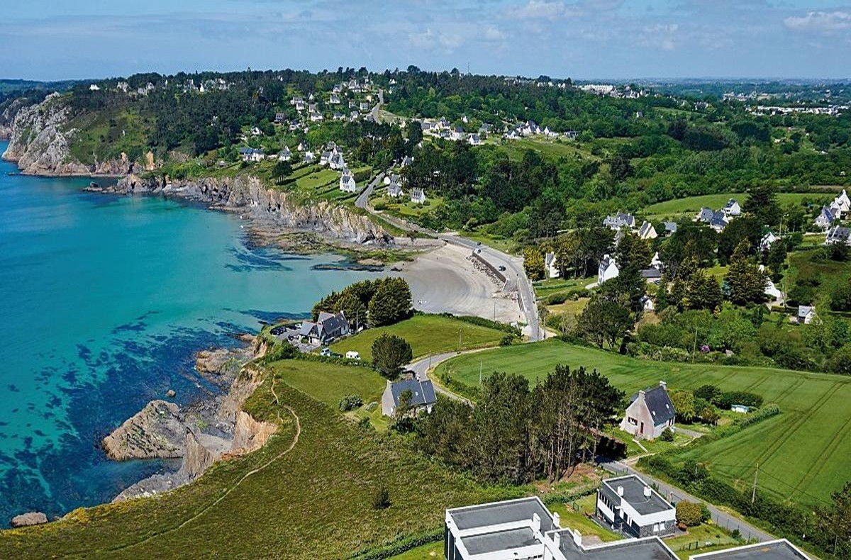 Vue aérienne plage de Postolonnec