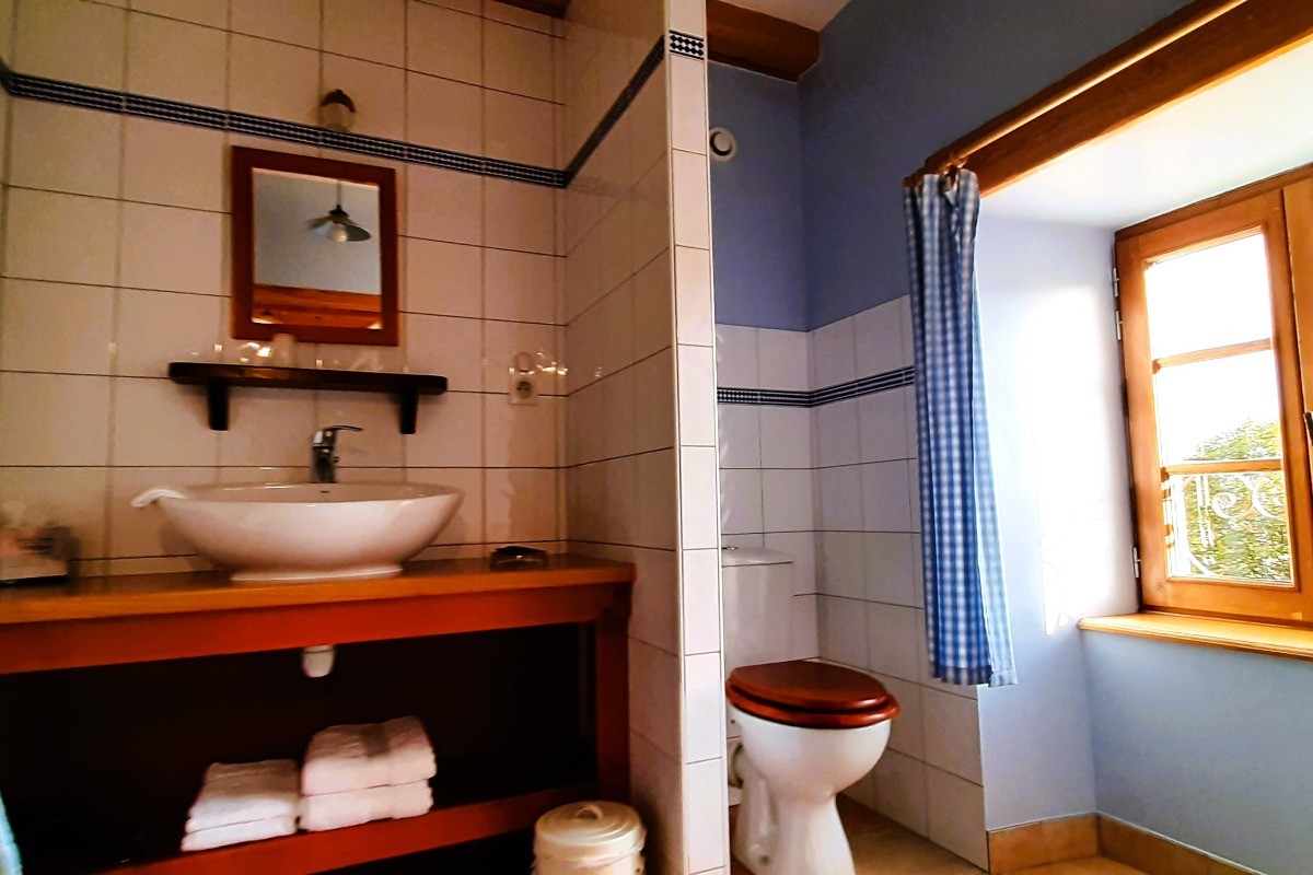 2ème étage : Salle d'eau-WC : Chambre Bleuets (1 lit 2 pers. en 160 cm x 200 cm)