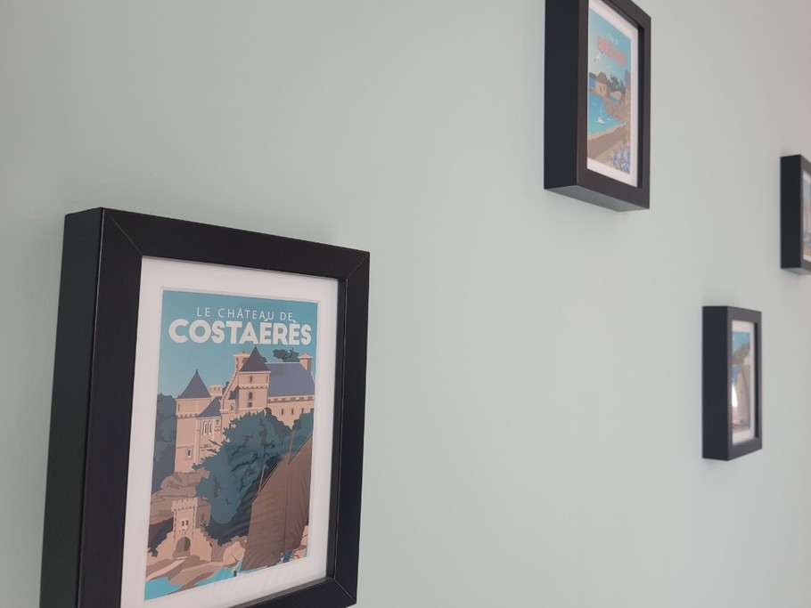 Troadec, Clévacances, location Trévou-Tréguignec, Détail de la chambre lit double