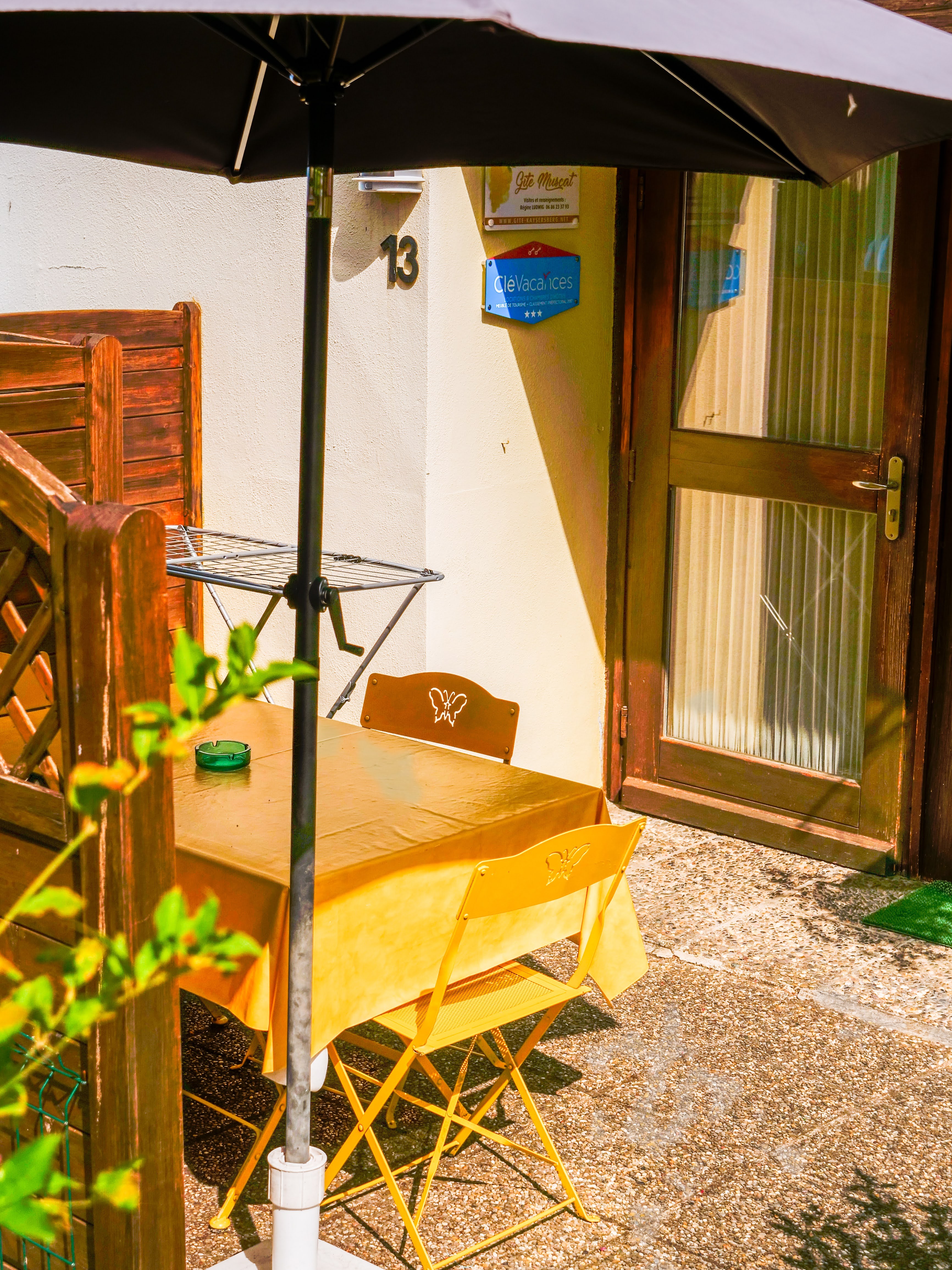 Terrasse de plain pied du pavillon Muscat