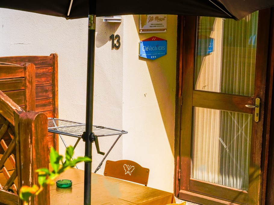 Terrasse de plain pied du pavillon Muscat