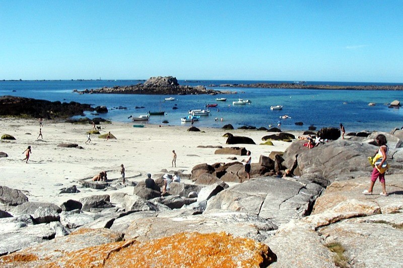 Plage de porsguen en face de la maison