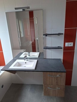 Washbasin unit for people with reduced mobility