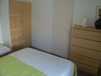 Chambre verte - étage - Maison Grise pour 5 personnes, proche plages, Meschers sur Gironde près de Royan