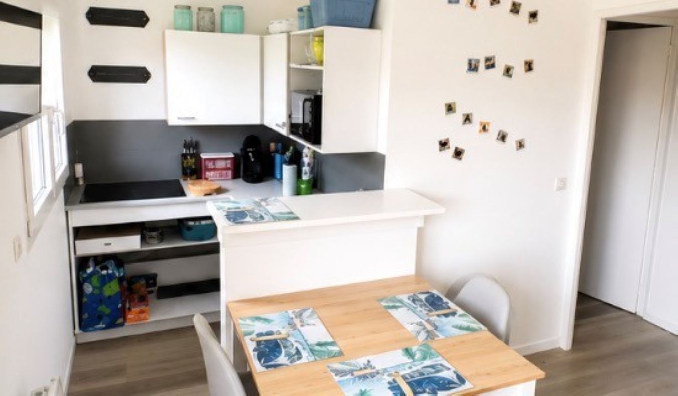 Cuisine et coin repas Mers les Bains Studio Trimaran Hauts de France