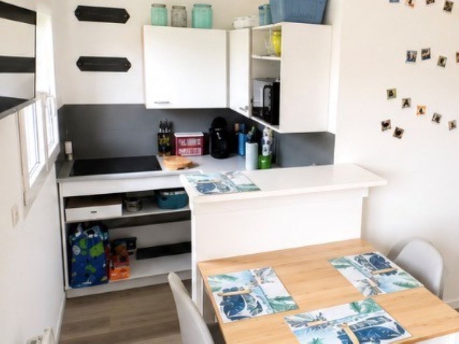 Cuisine et coin repas Mers les Bains Studio Trimaran Hauts de France