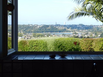 vu de la cuisine sur le port de Paimpol