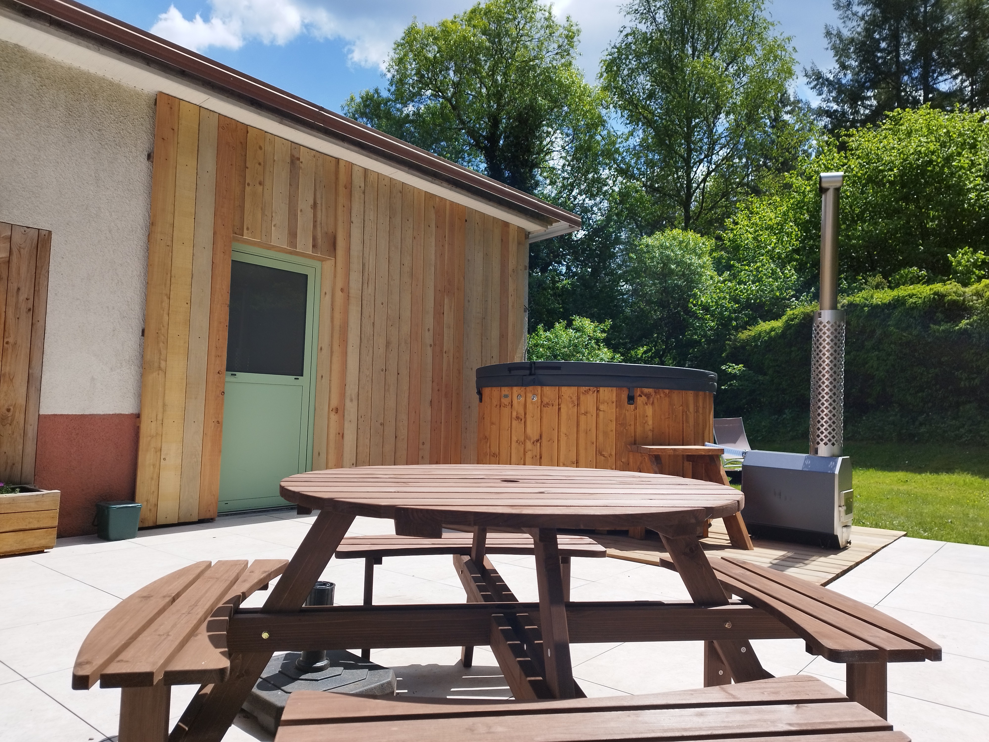 Terrasse gîte Myrtille - Marmonfosse