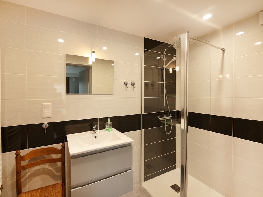 Shower room - Gîte with terrace, in a peaceful setting in the heart of nature, near Gérardmer