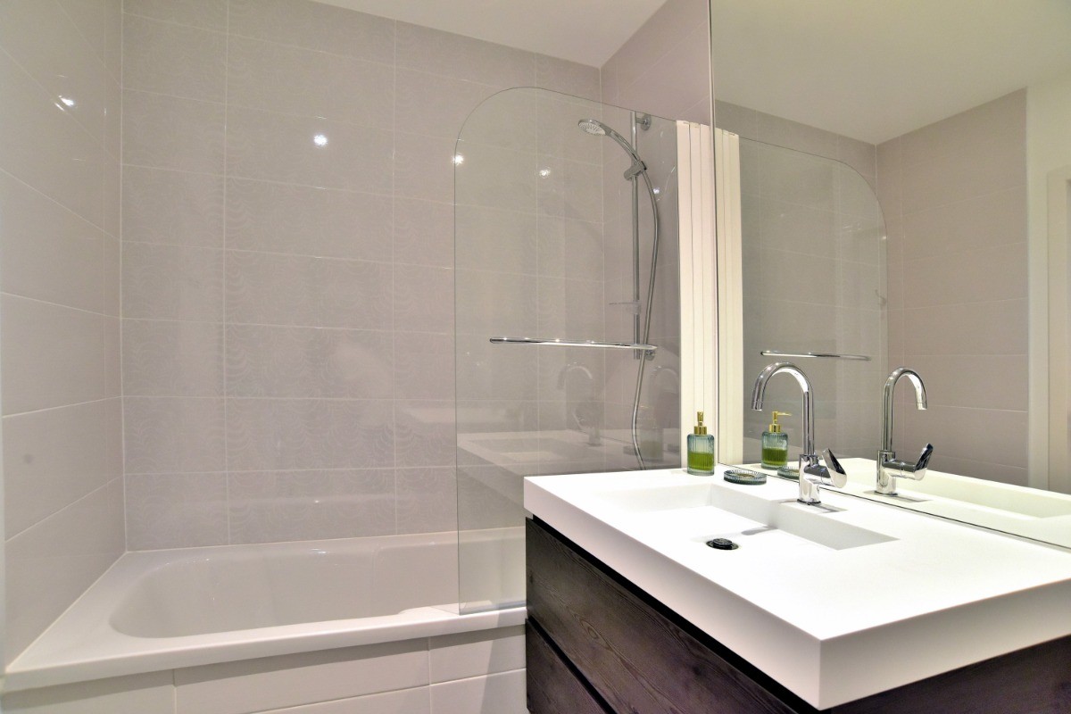Salle de bain/douche avec WC, machine à laver et table à langer (1er étage)