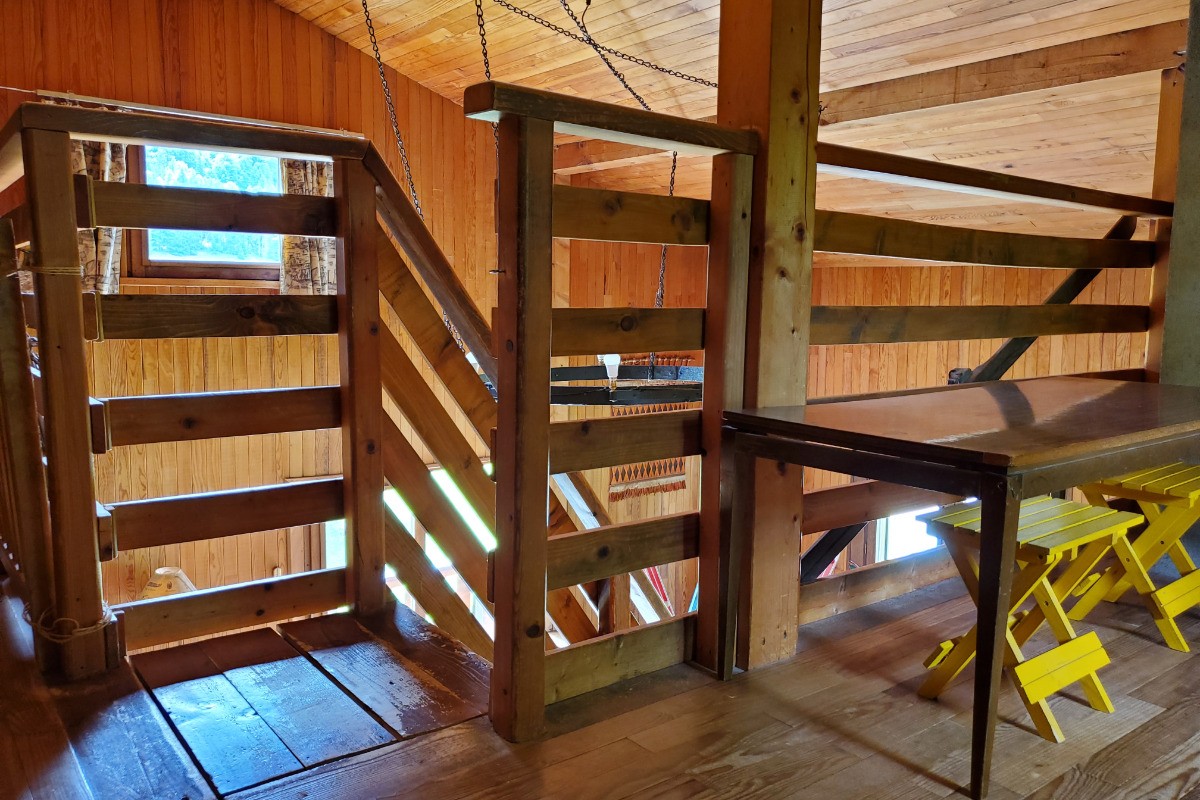 Haut de l'escalier mezzanine (barrière pour enfant)