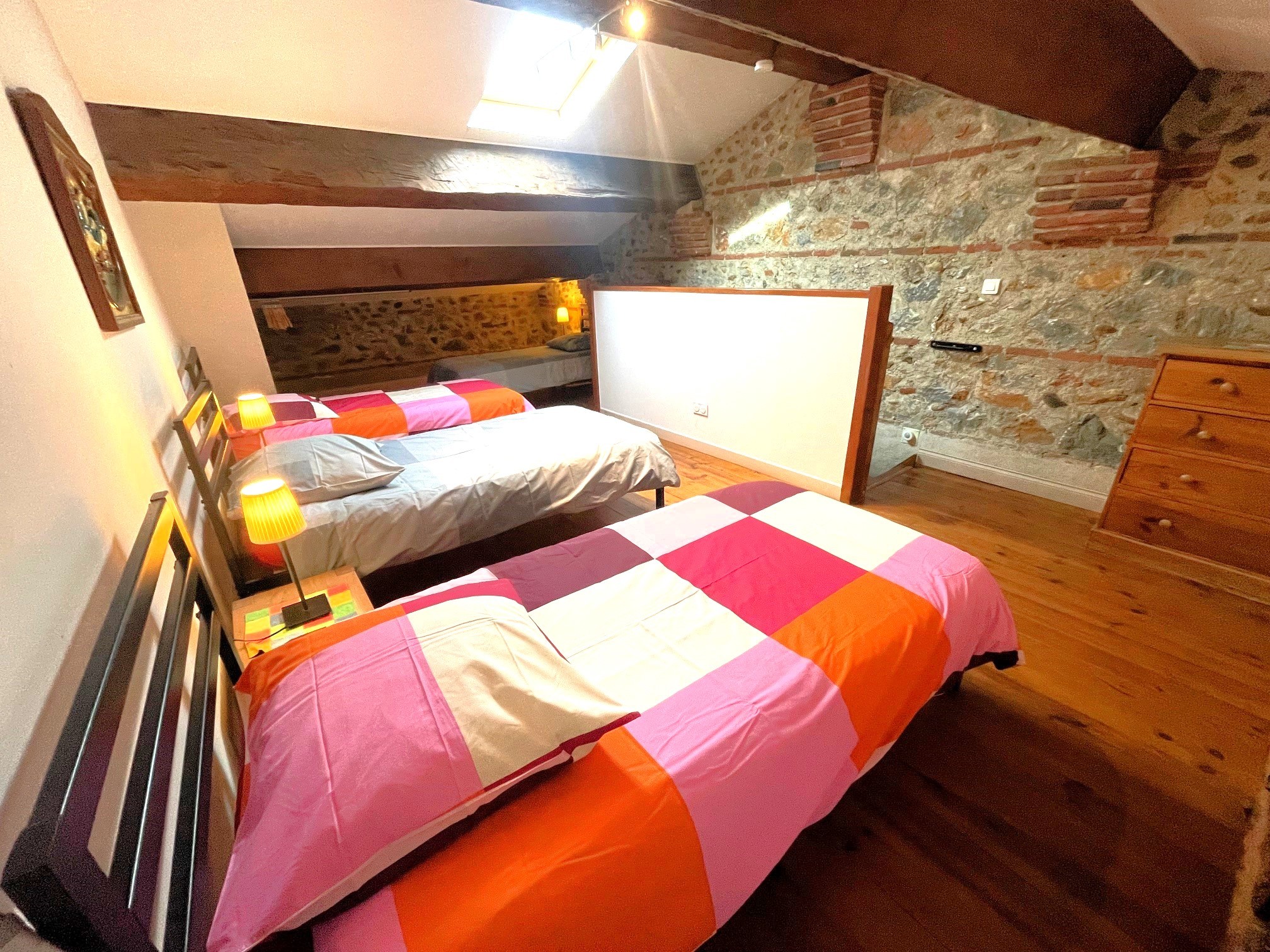 Chambre 4 lits simples 2ème étage