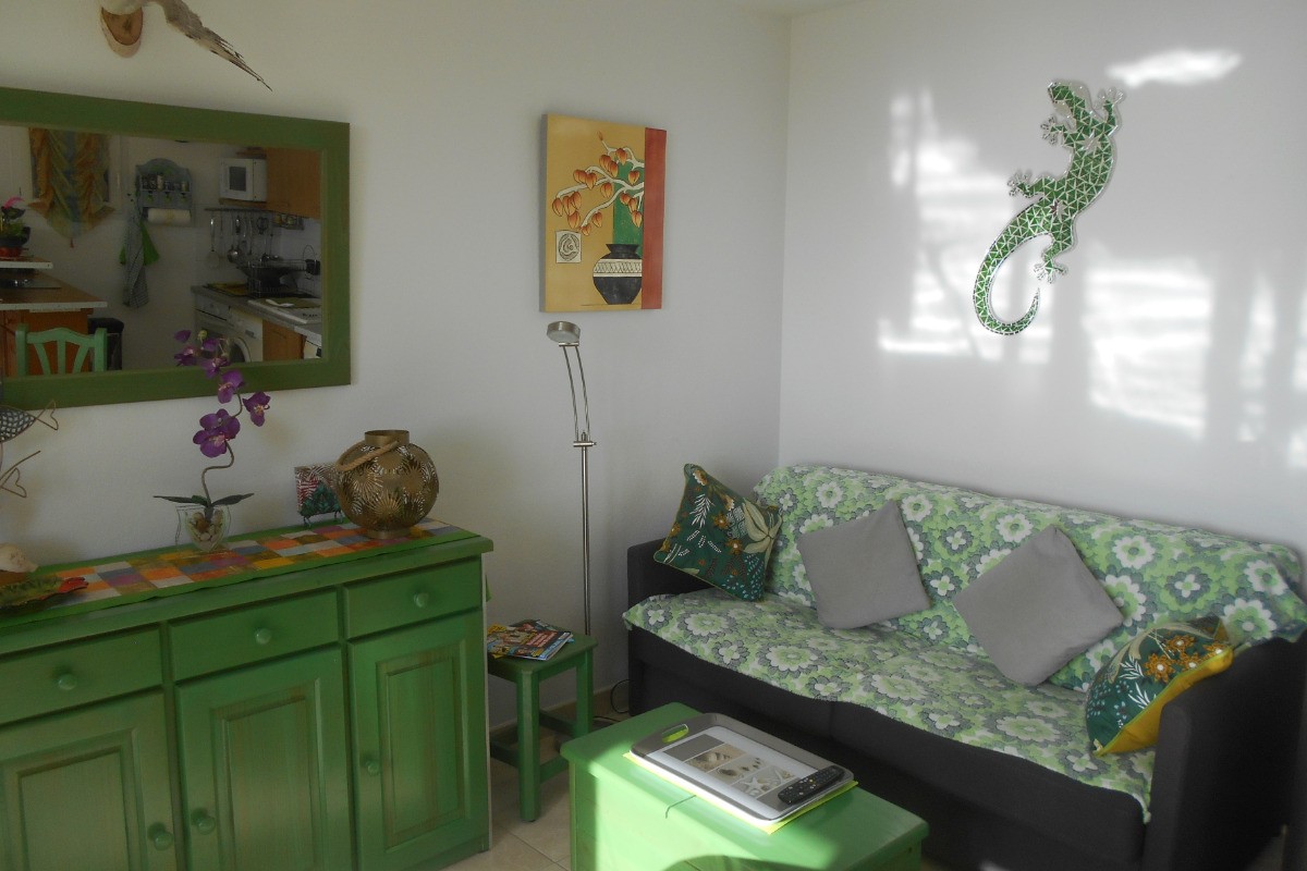 Lounge area with sofa bed