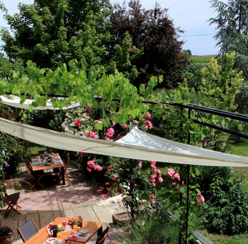 Petit déjeuner sur la terrasse