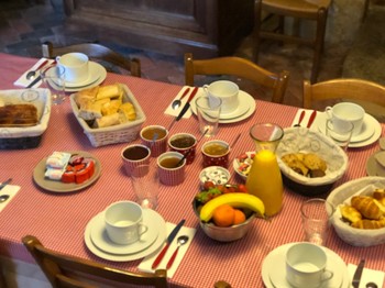Home-made breakfast with regional products