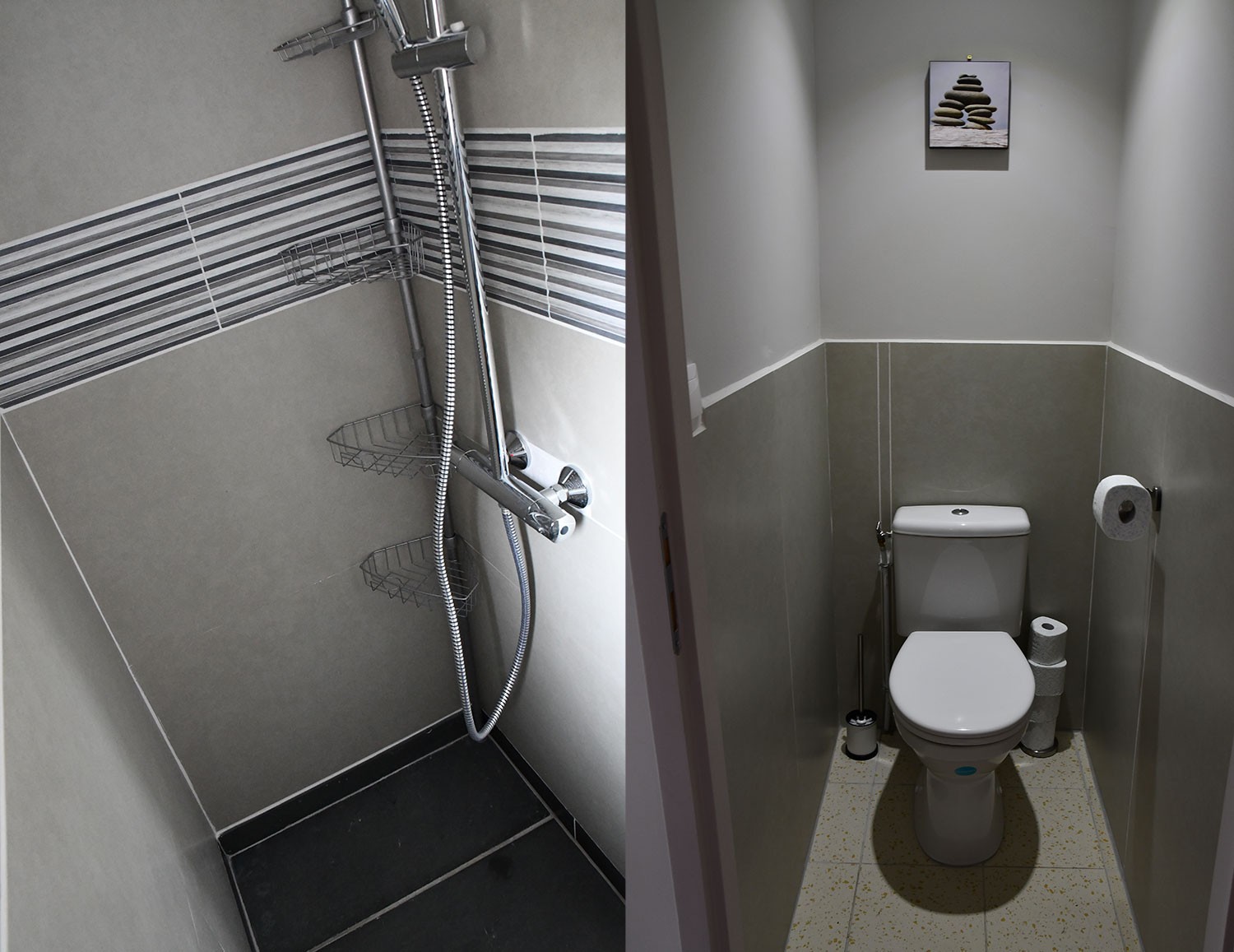 partie douche + wc