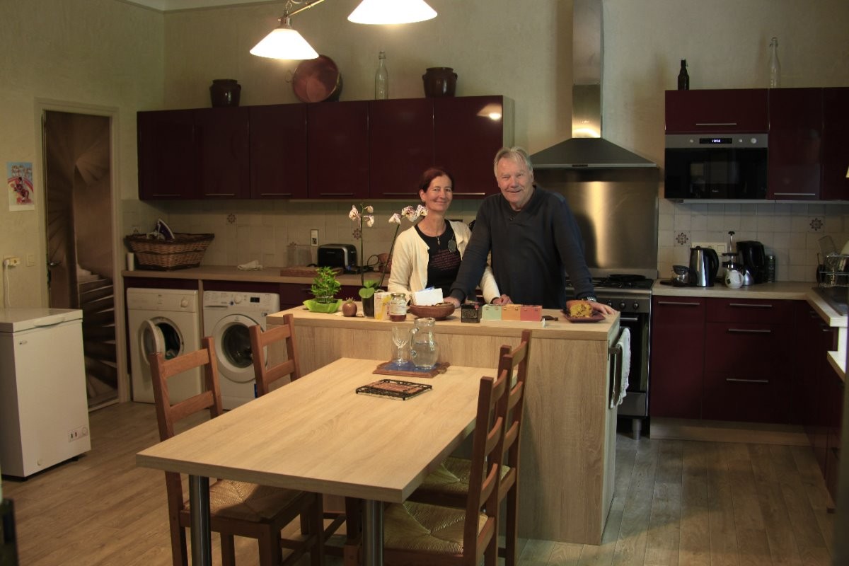 Agnès et Alain à la cuisine
